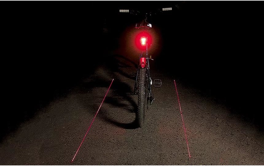 Задний красный велофонарь Яркий луч V052 (2хААА)