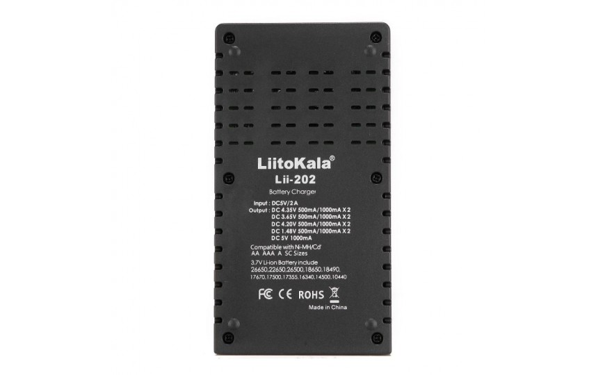 Зарядное устройство LiitoKala Lii-202 для Li-Ion/Li-FePO4/Li-HV/Ni-Mh/Ni-Cd