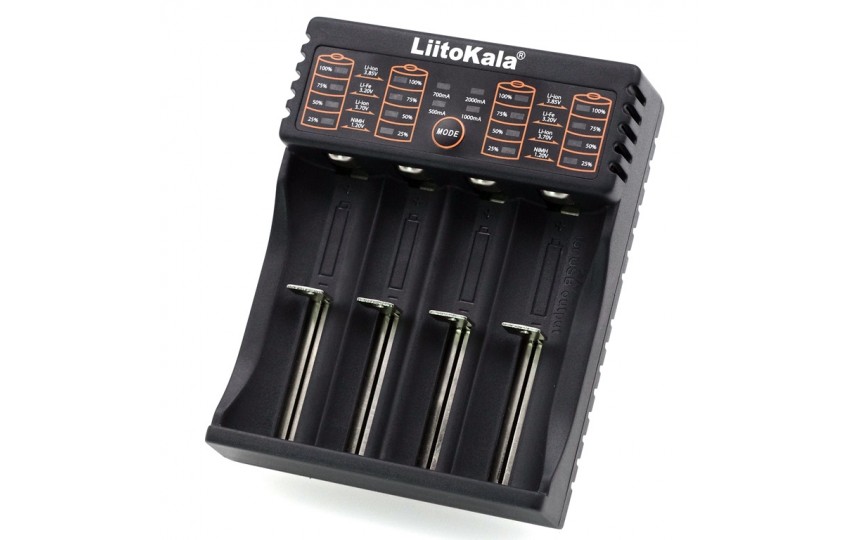 Комплект LiitoKala Lii-402 + 4xAAA Ni-Mh аккумулятора PKCELL 1200мАч