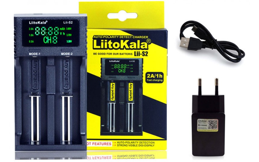 Зарядное устройство LiitoKala Lii-S2 для Li-Ion/IMR/Li-FePO4/Ni-Mh/Ni-Cd