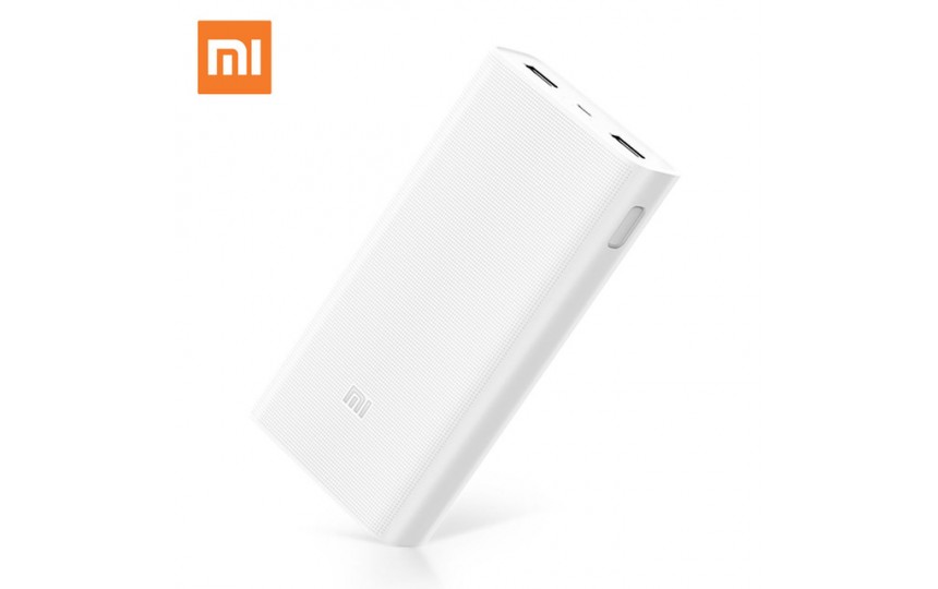 Внешний аккумулятор Xiaomi Mi Power Bank 20000mah 2 USB White